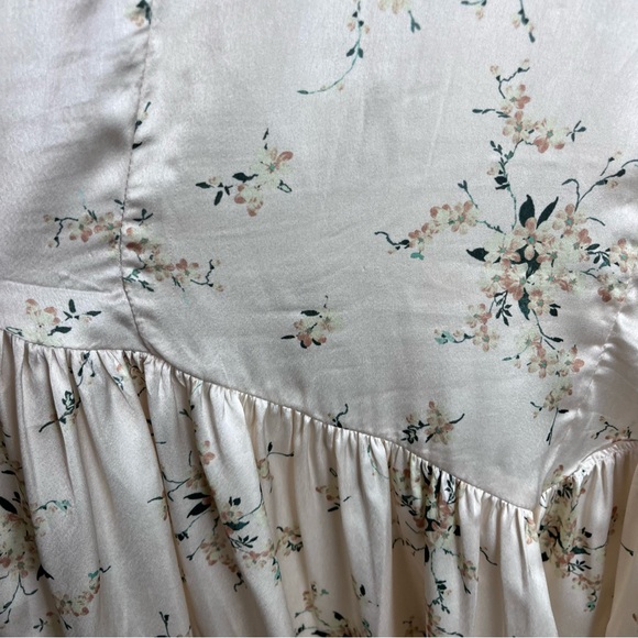 LoveShackFancy Garcia Scoop Neck Button Mini Dress Floral - Picture 13 of 16